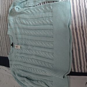 Talbots Light Blue Cable Knit Sweater